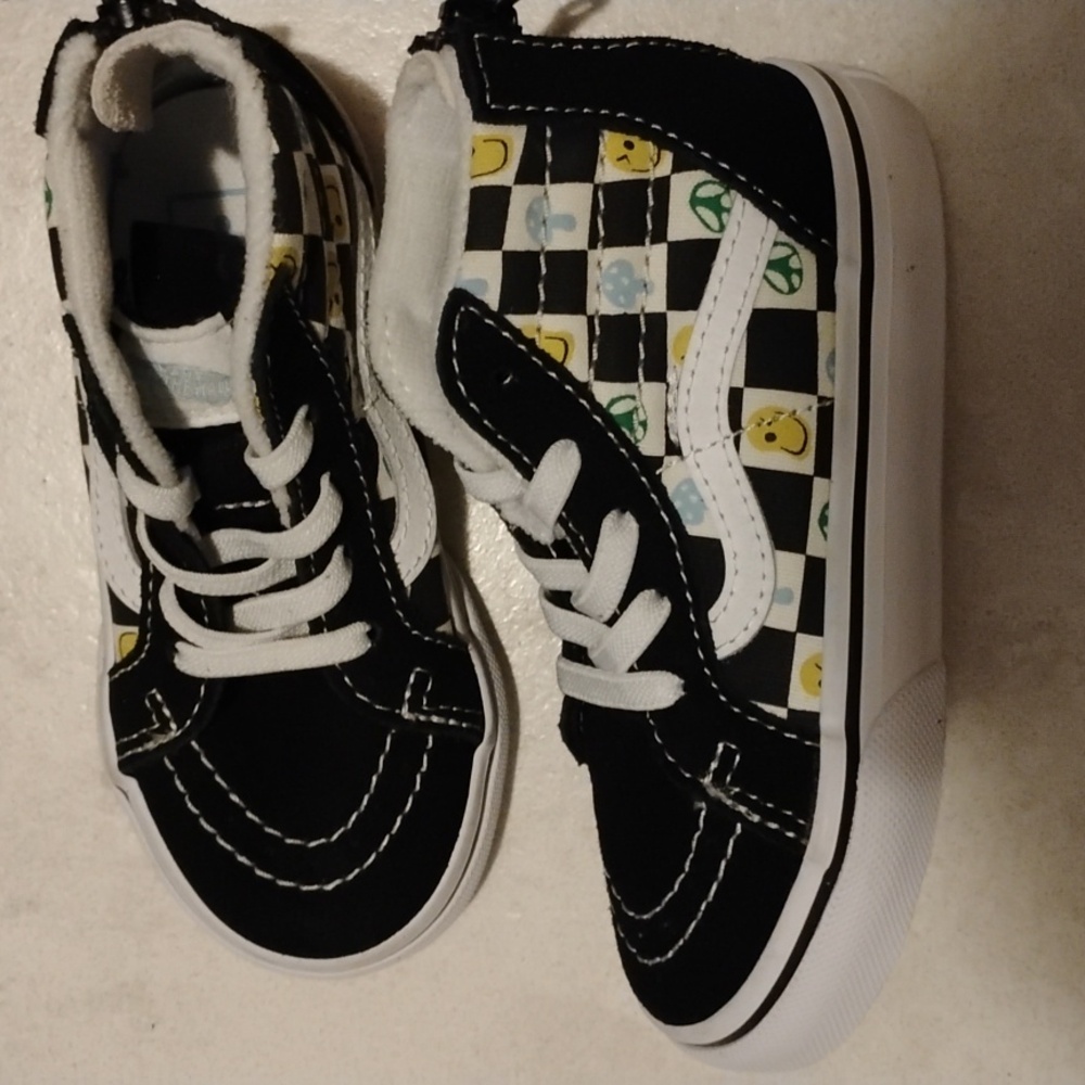 Vans off the wall love peace happiness hi+tops
